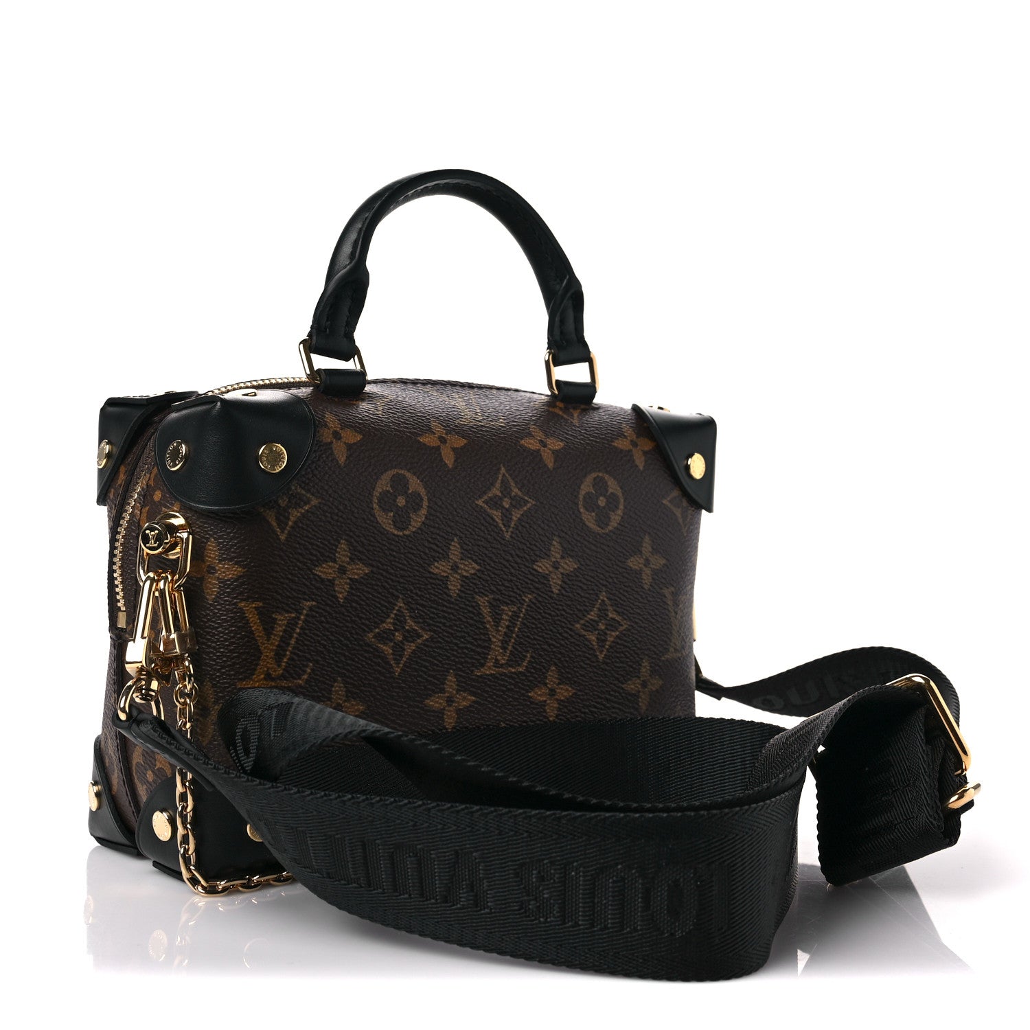 Louis Vuitton Monogram Petite Malle Souple Black 3 of 6