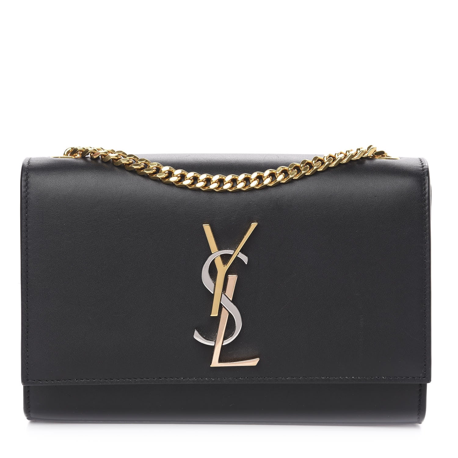 Saint Laurent Calfskin Small Monogram Kate Satchel Black 1 of 12