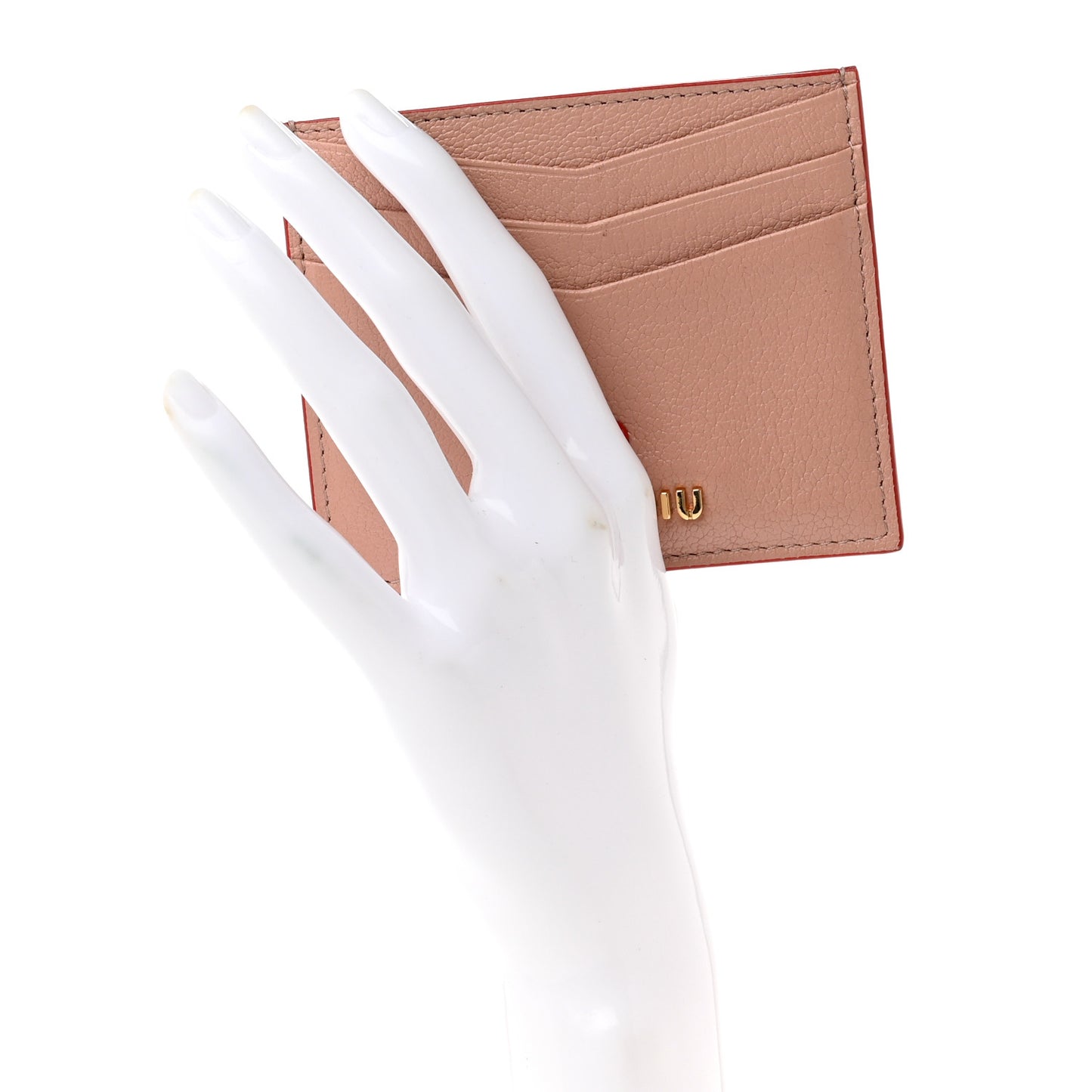 Goatskin Madras Heart Card Case Orchidea