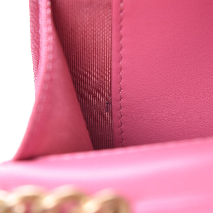 Chanel Caviar Quilted Boy Wallet On Chain WOC Pink 10 of 14