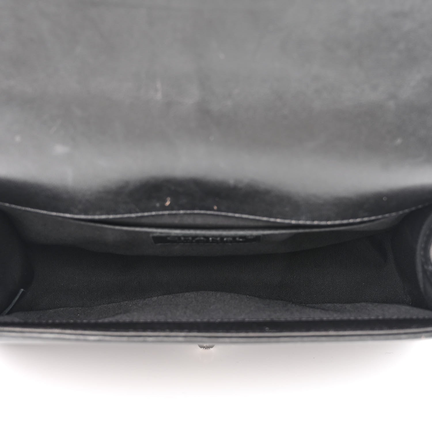 Chanel Lambskin Chevron Quilted Medium Boy Flap Black 5 of 14