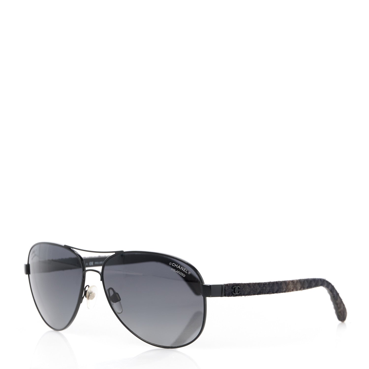 Chanel Pilot Quilting Sunglasses 4207 Black 1 of 8