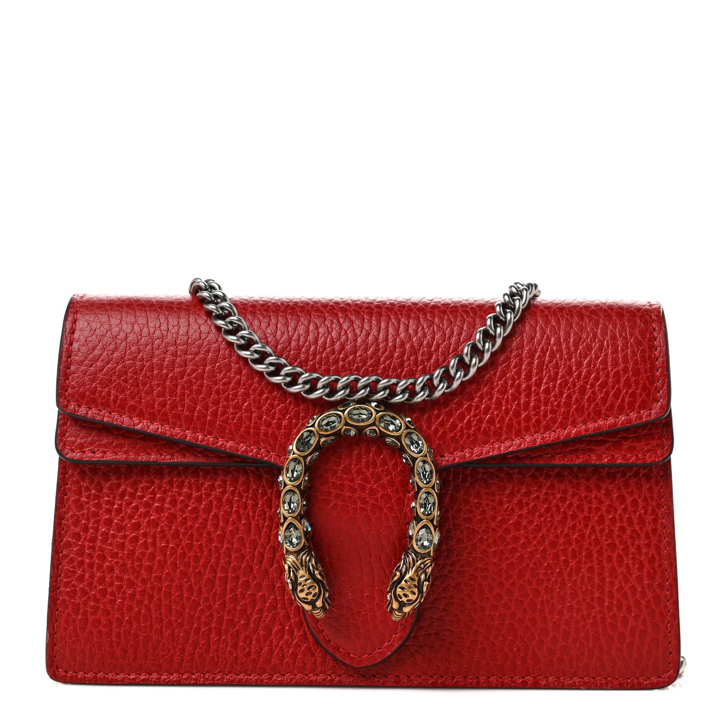Gucci Calfskin Super Mini Dionysus Shoulder Bag Hibiscus Red 1 of 8