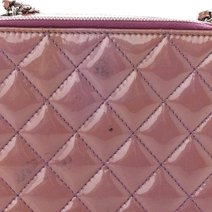 Chanel Patent Quilted Small Pocket Box Camera Case Purple 16 of 16