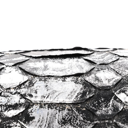 Chanel Metallic Snakeskin Medium Double Flap Blue 14 of 14