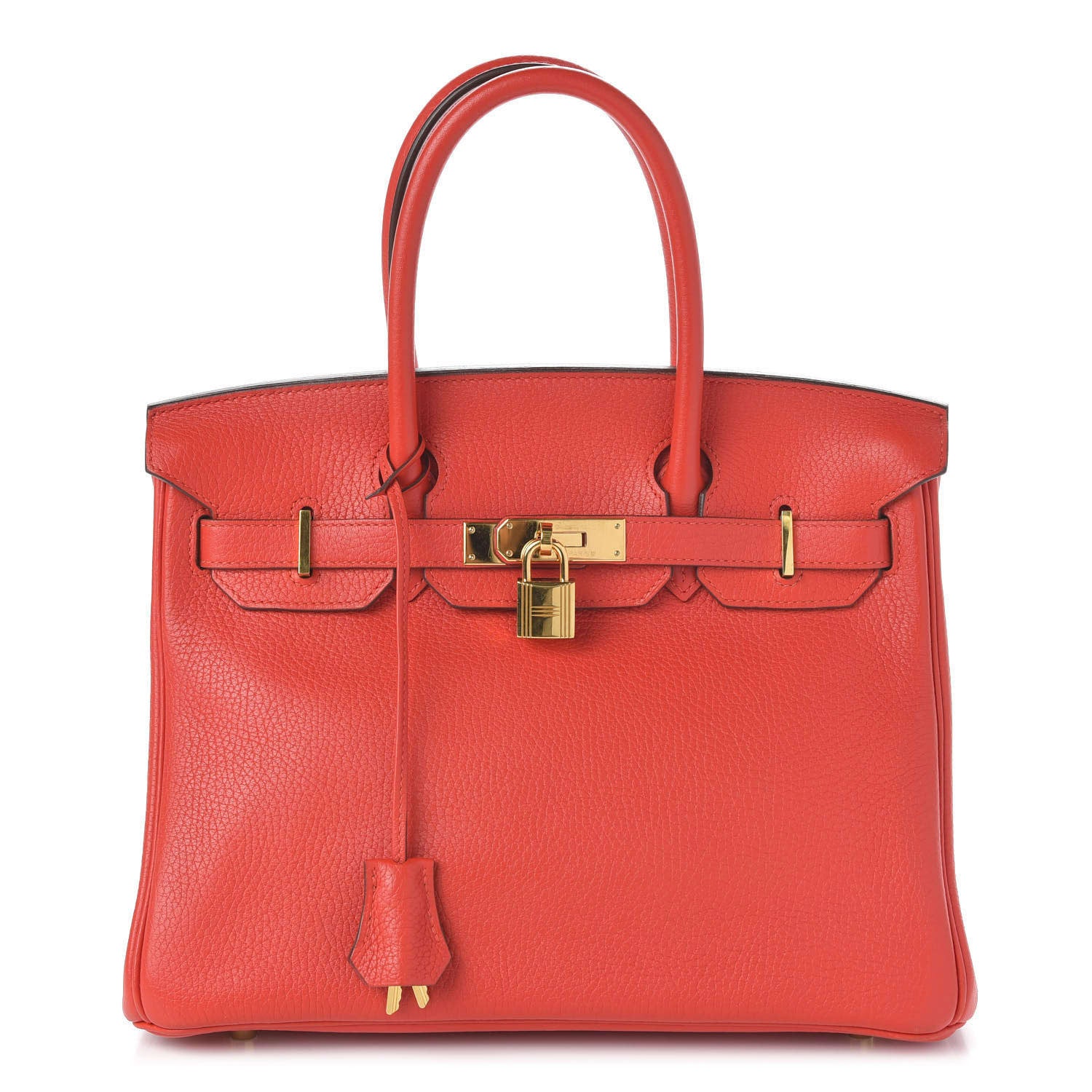 Hermes Taurillon Clemence Birkin 30 Rouge Tomate 1 of 11