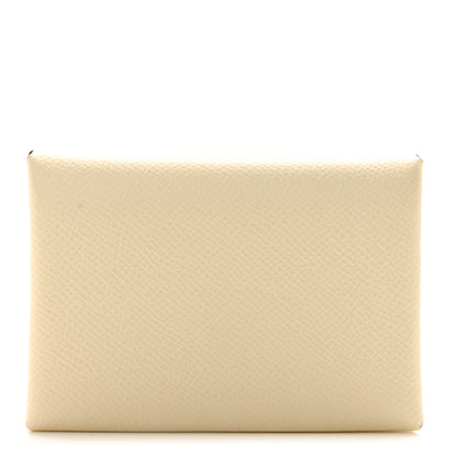 Hermes Epsom Calvi Duo Card Case Craie 1 of 7