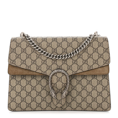 Gucci GG Supreme Monogram Medium Dionysus Shoulder Bag Taupe 1 of 12