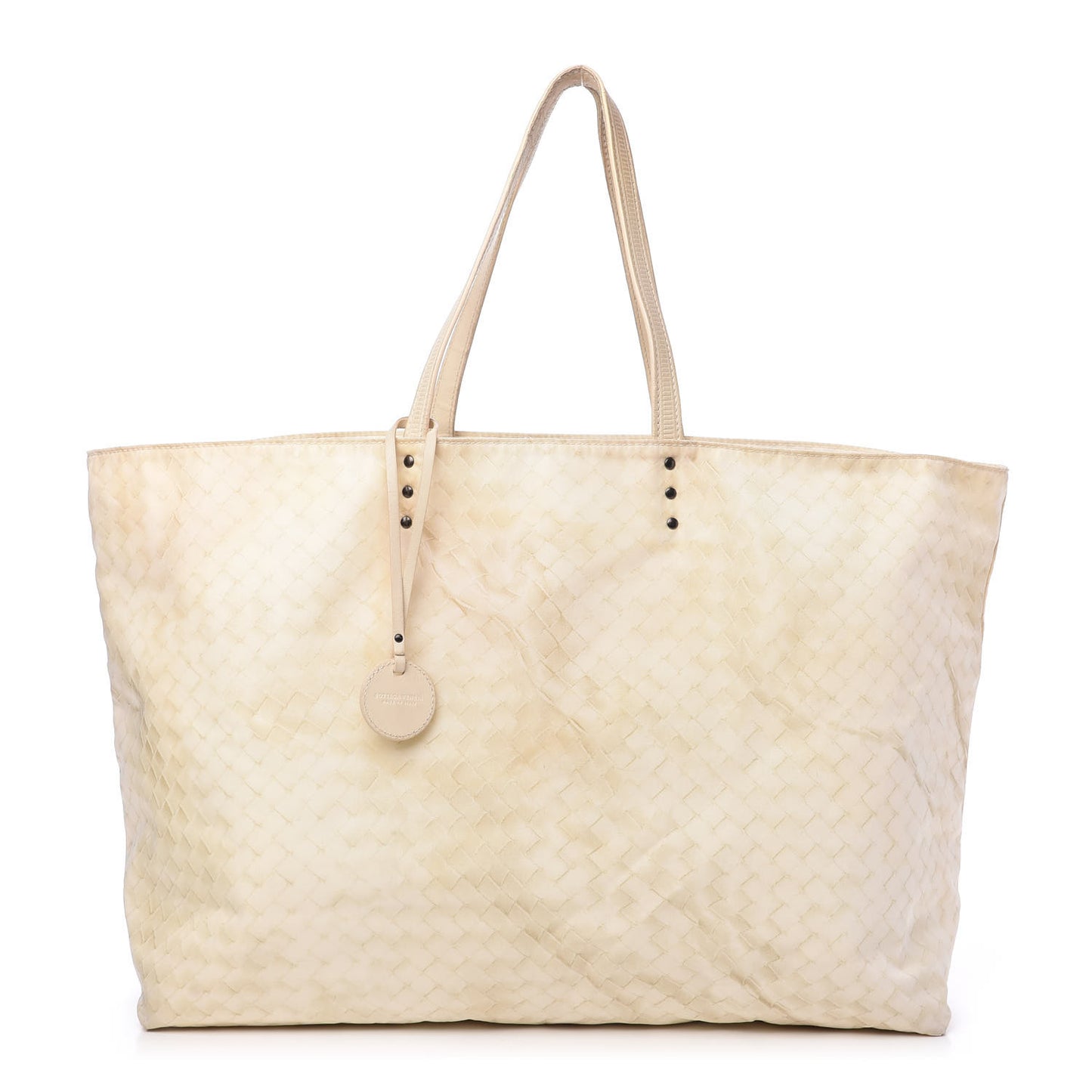Nylon Large Intrecciolusion Tote Bianca