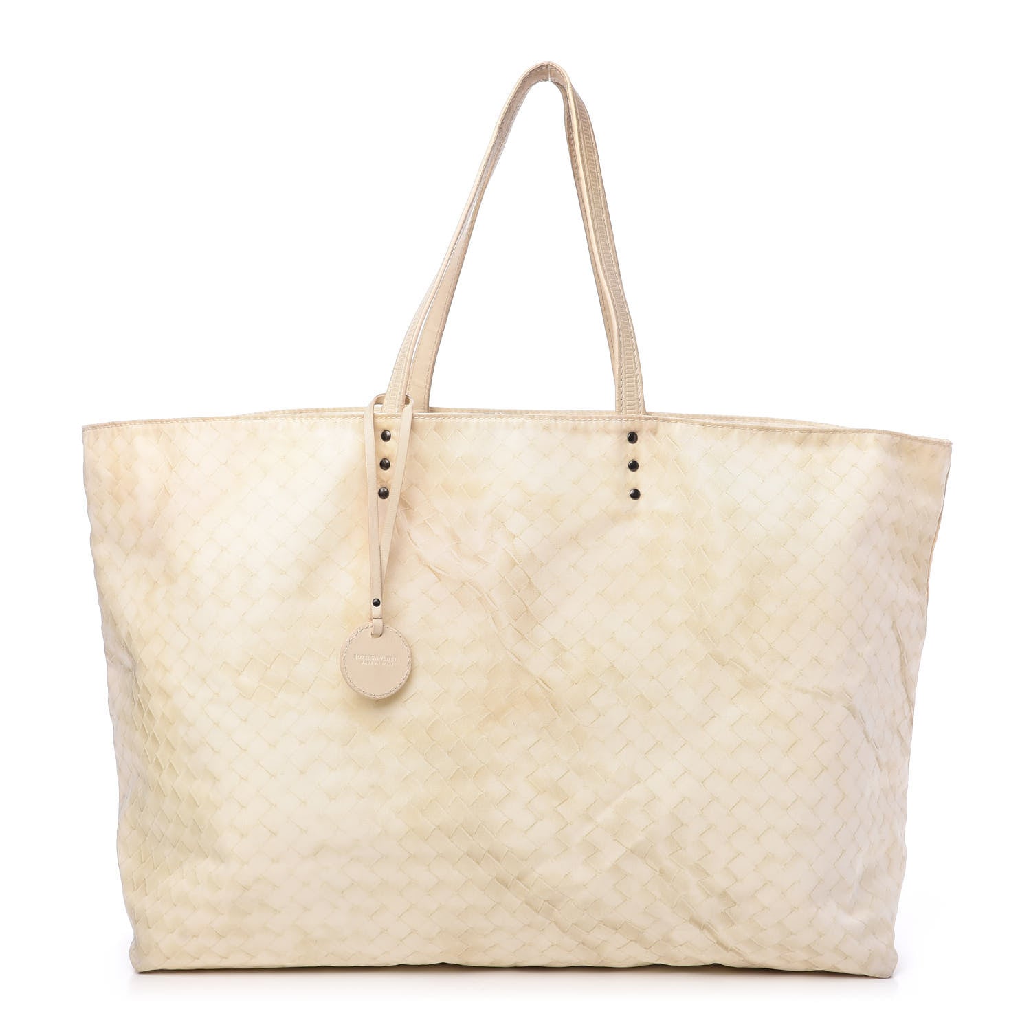 Bottega Veneta Nylon Large Intrecciolusion Tote Bianca 1 of 9