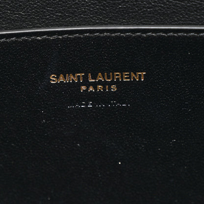 Saint Laurent Lambskin Large Cassandre Envelope Pouch Black 6 of 7