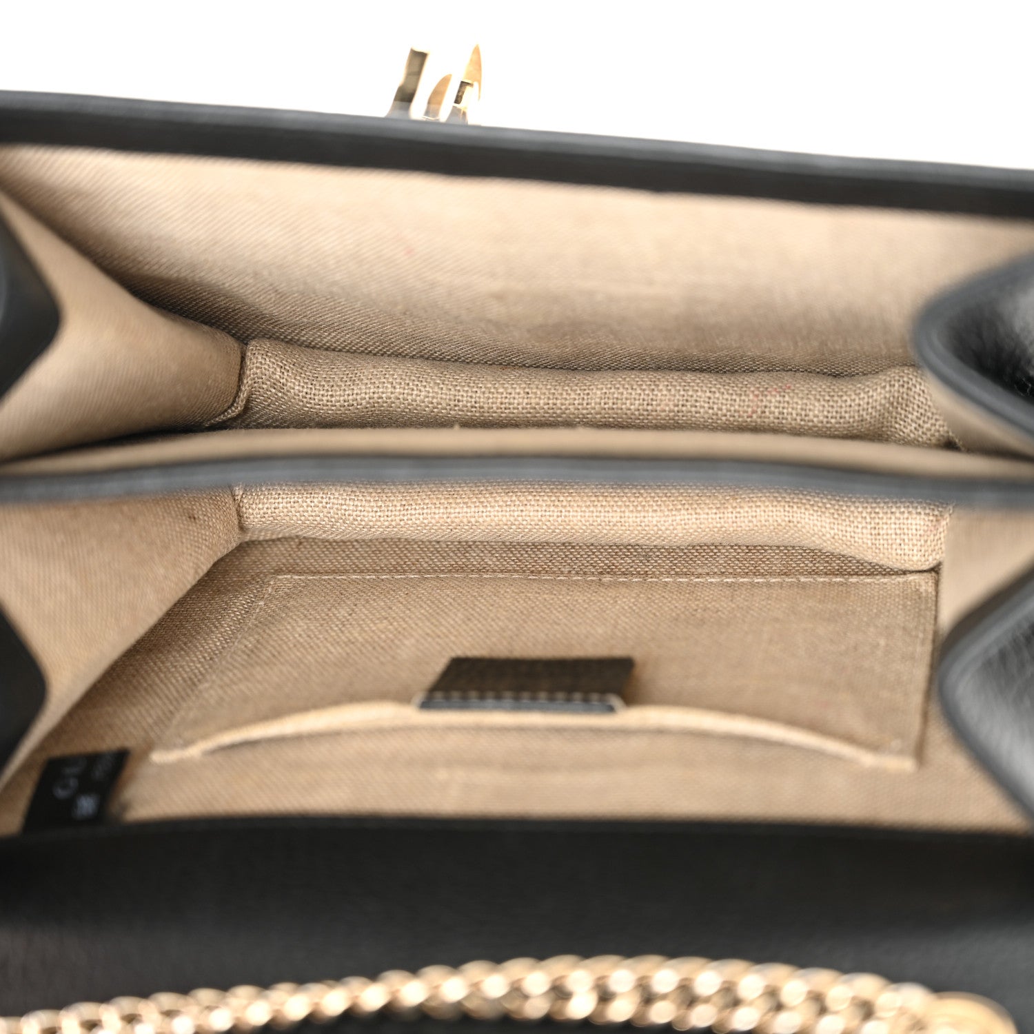 Gucci Dollar Calfskin Small Interlocking G Shoulder Bag Black 5 of 13