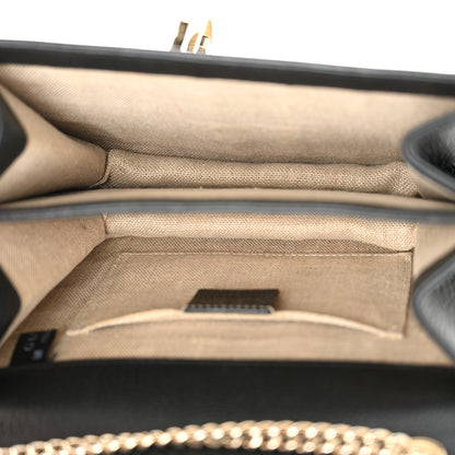 Gucci Dollar Calfskin Small Interlocking G Shoulder Bag Black 5 of 13