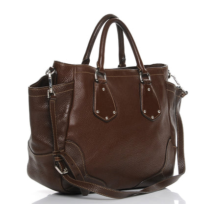 Prada Vitello Daino Tote Bruciato 4 of 12