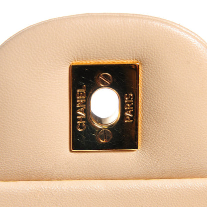 Chanel Lambskin Quilted Jumbo Double Flap Beige 6 of 9
