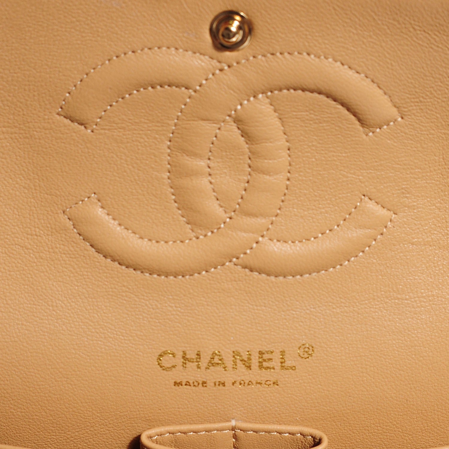 Chanel Tweed Quilted Medium Double Flap Brown Gold 11 of 11