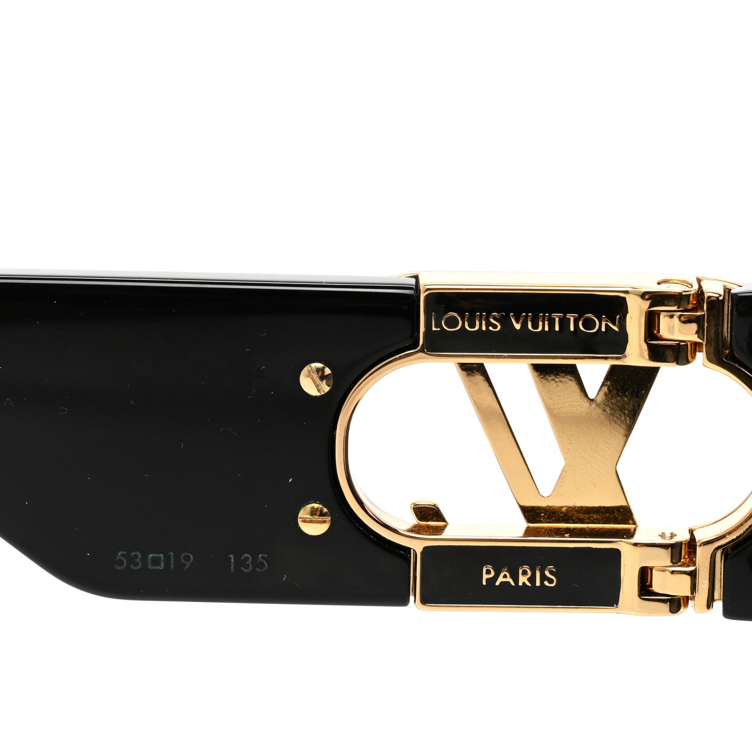 Louis Vuitton Acetate LV Link Square Sunglasses Z1478E Black 5 of 7