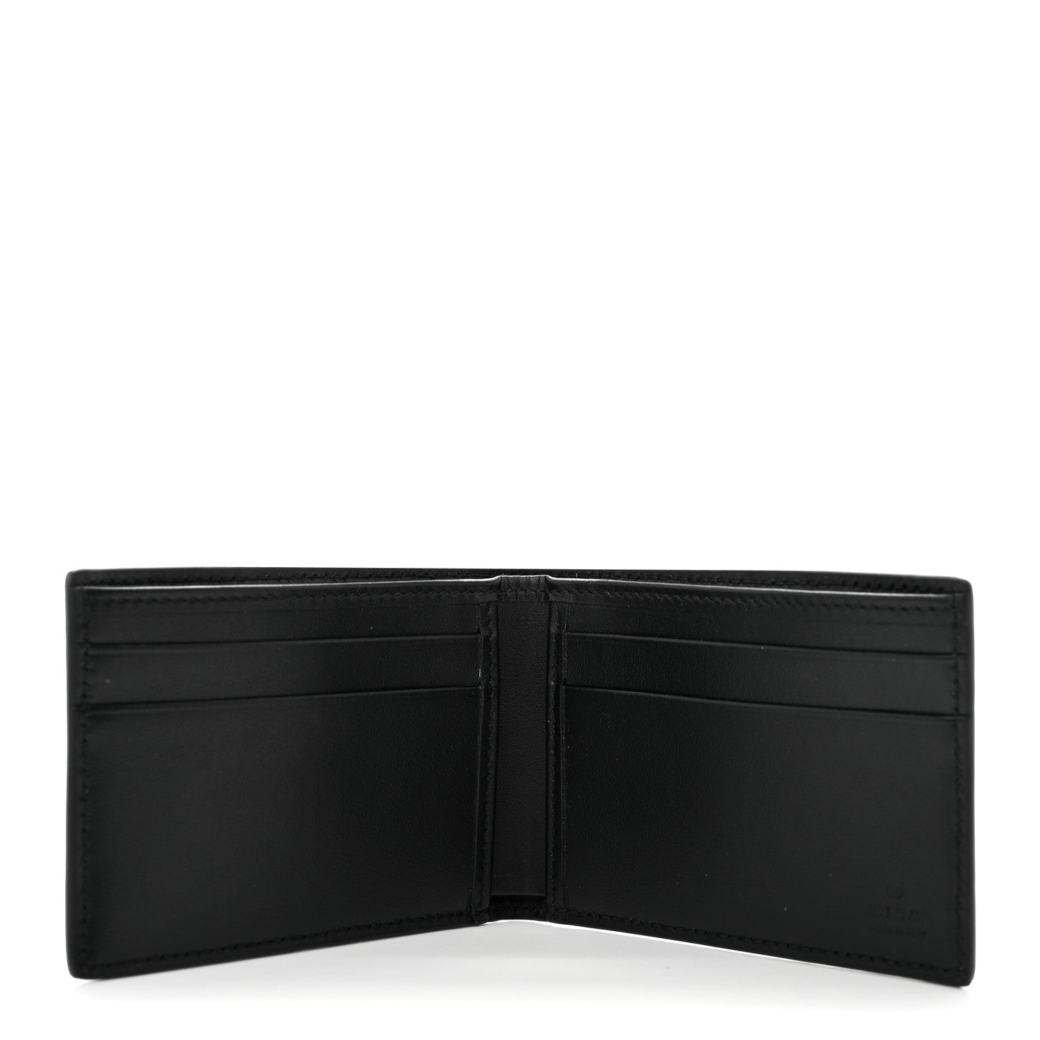Gucci Calfskin GG Tennis Embossed Bi-Fold Wallet Black 5 of 6