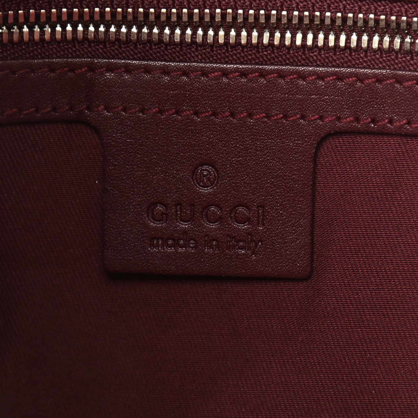 Calfskin Horsebit Embossed Glam Hobo Burgundy
