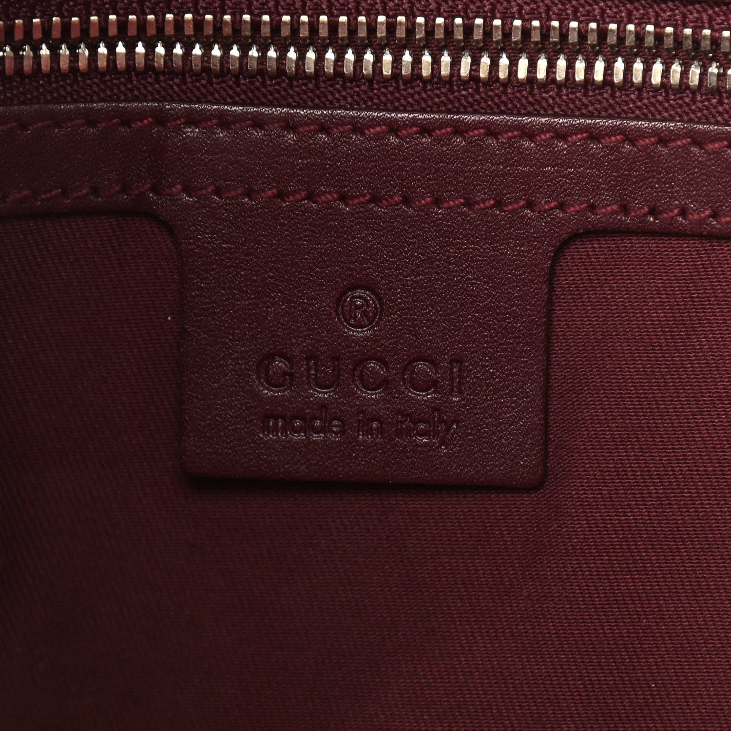 Gucci Calfskin Horsebit Embossed Glam Hobo Burgundy 6 of 14