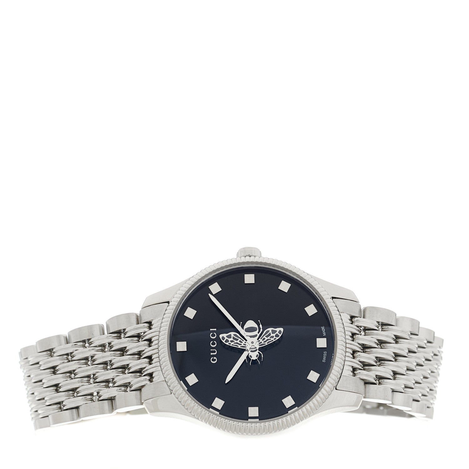 Gucci Stainless Steel 29mm G-Timeless Bee Quartz Watch Black 2 of 5