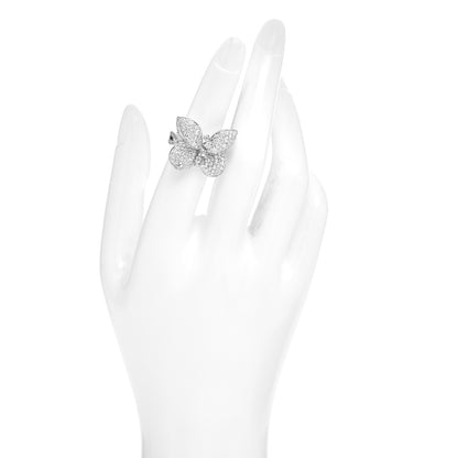 Graff 18K White Gold Diamond Princess Butterfly Ring 49 5 2 of 6