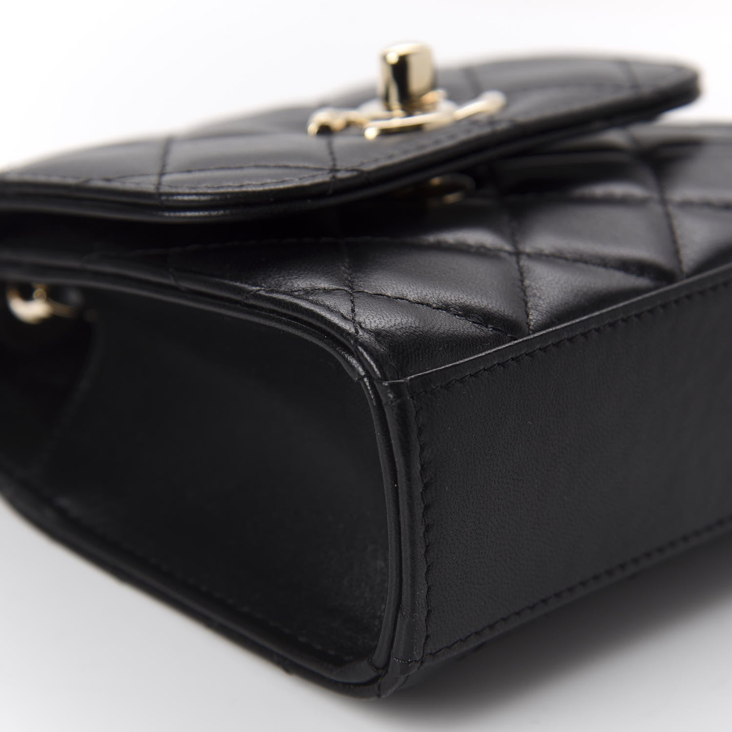 Chanel Lambskin Quilted Mini Trendy CC Chain Wallet Black 5 of 10