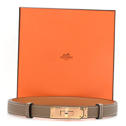 Hermes Epsom Kelly Belt Etoupe 4 of 4