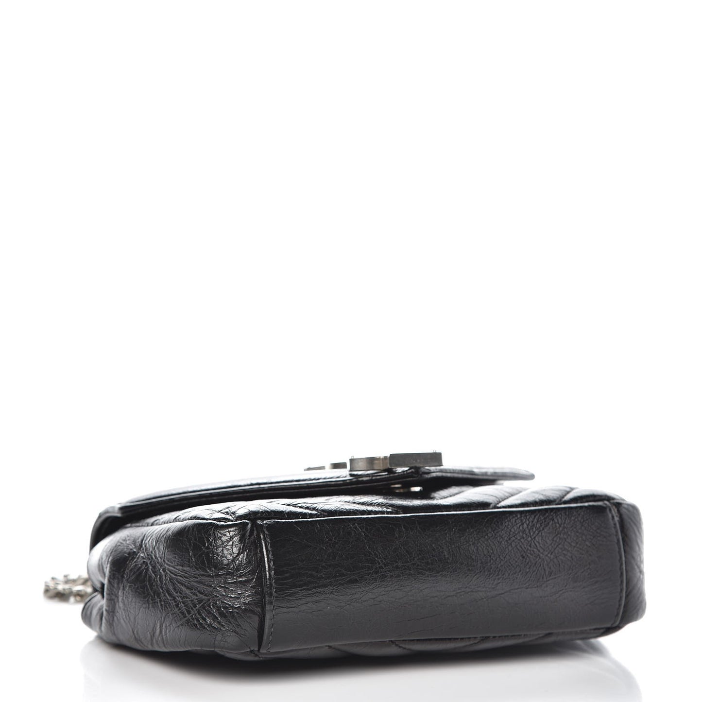 Calfskin Matelassé Monogram Classic Baby Punk Chain Bag Black