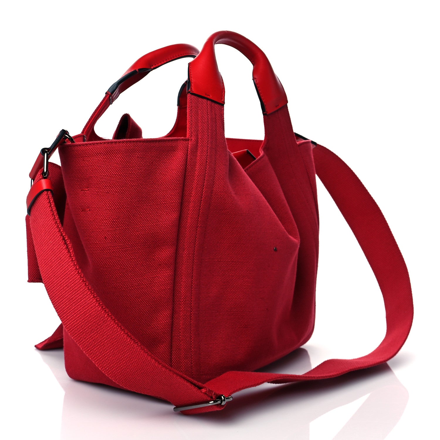 Valentino Garavani Canvas Atelier 02 Bow Edition Small Tote Bag Red 4 of 10