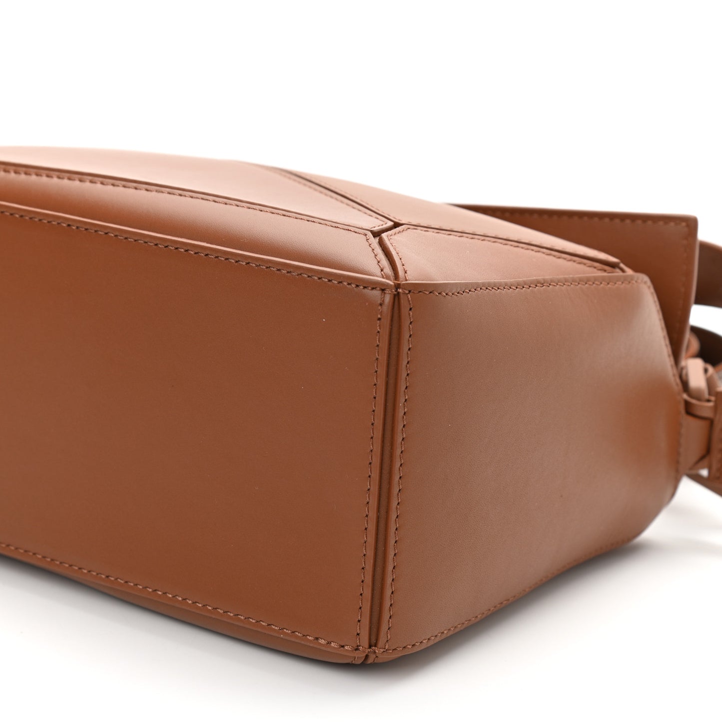 Satin Calfskin Small Puzzle Bag Pecan
