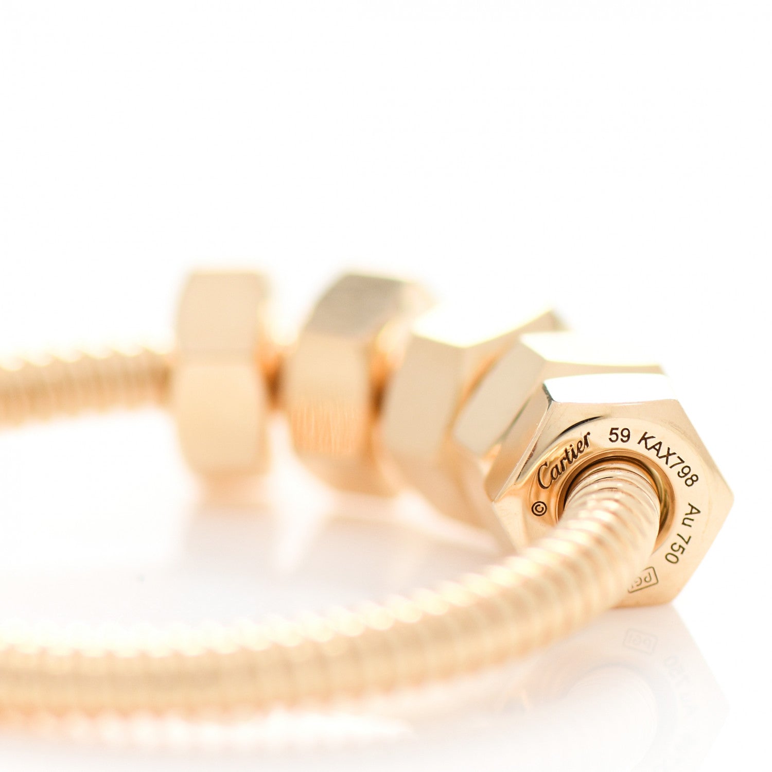 Cartier 18K Yellow Gold Ecrou De Cartier Ring 59 8.75 4 of 6