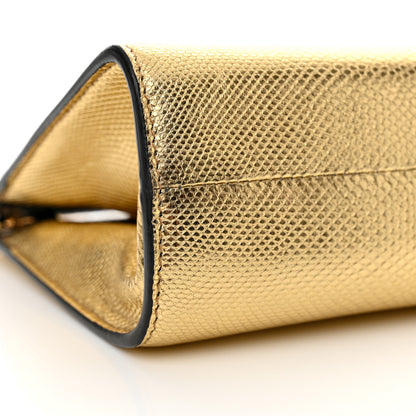 Tom Ford Snakeskin Small Cosmo T Lock Shoulder Bag Gold 8 of 13