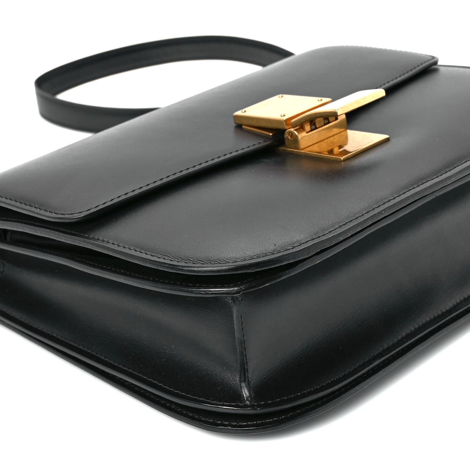 Celine Box Calfskin Medium Classic Box Flap Bag Black 9 of 10