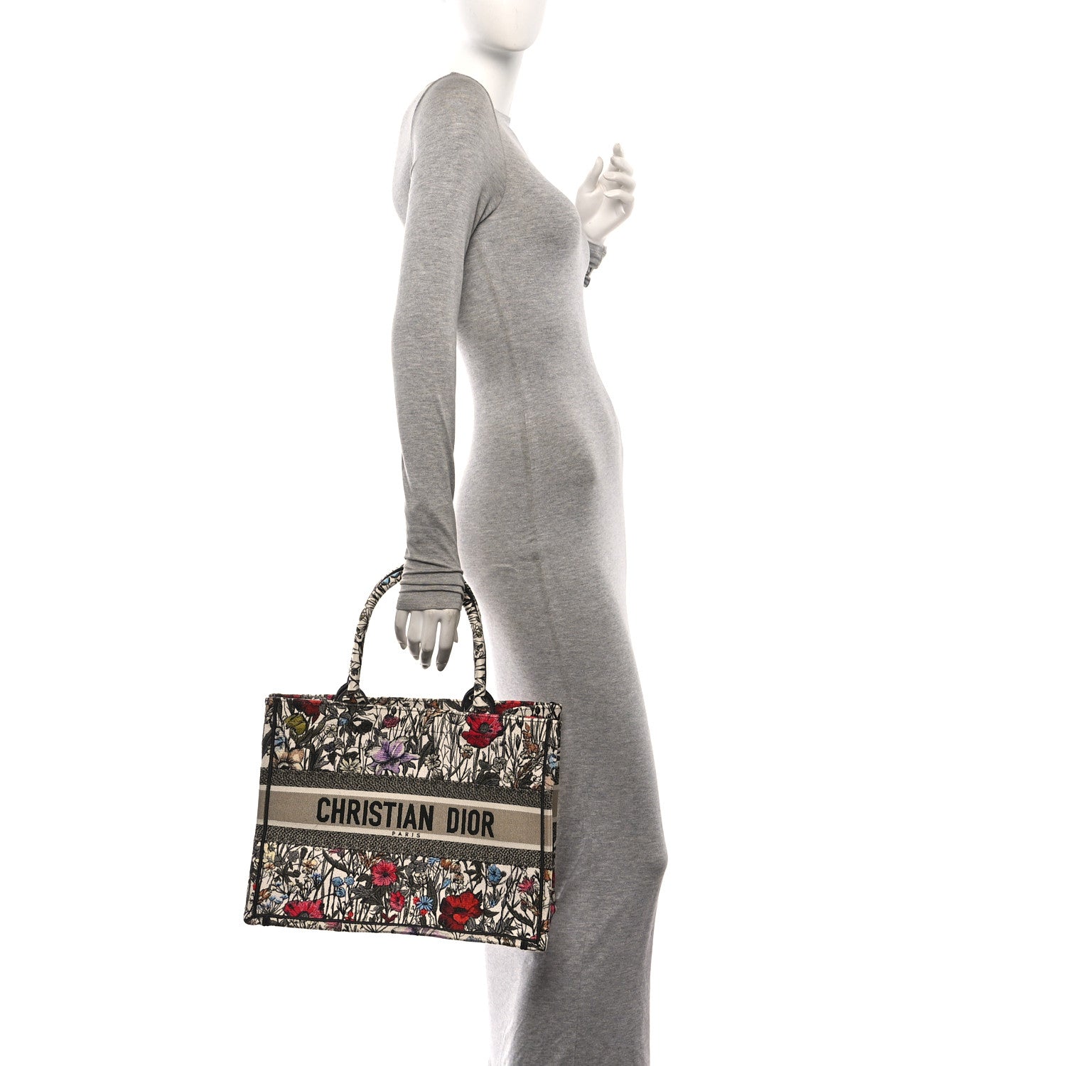 Christian Dior Canvas Embroidered Medium Mille Fleurs Book Tote Multicolor 2 of 11