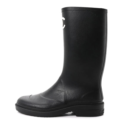 Chanel Caoutchouk CC High Boots 40 Black 1 of 10