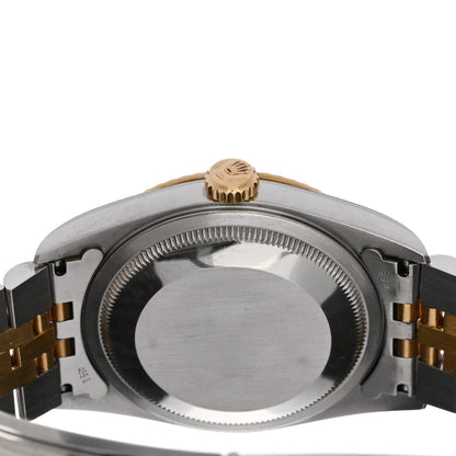 Rolex Stainless Steel 18K Yellow Gold Diamond 36mm Oyster Perpetual Datejust Watch White Roman 16233 4 of 4