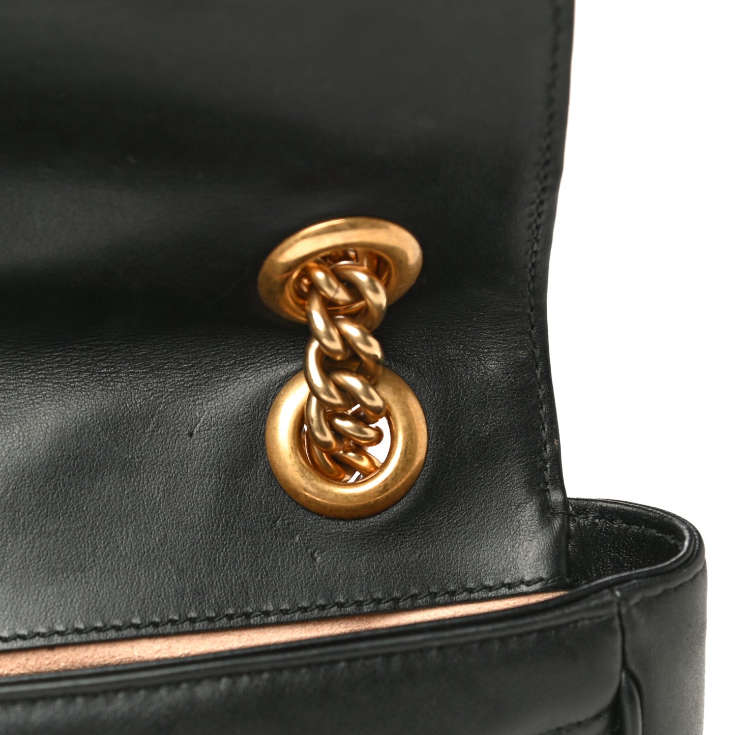 Calfskin Matelasse Mini GG Marmont Shoulder Bag Black