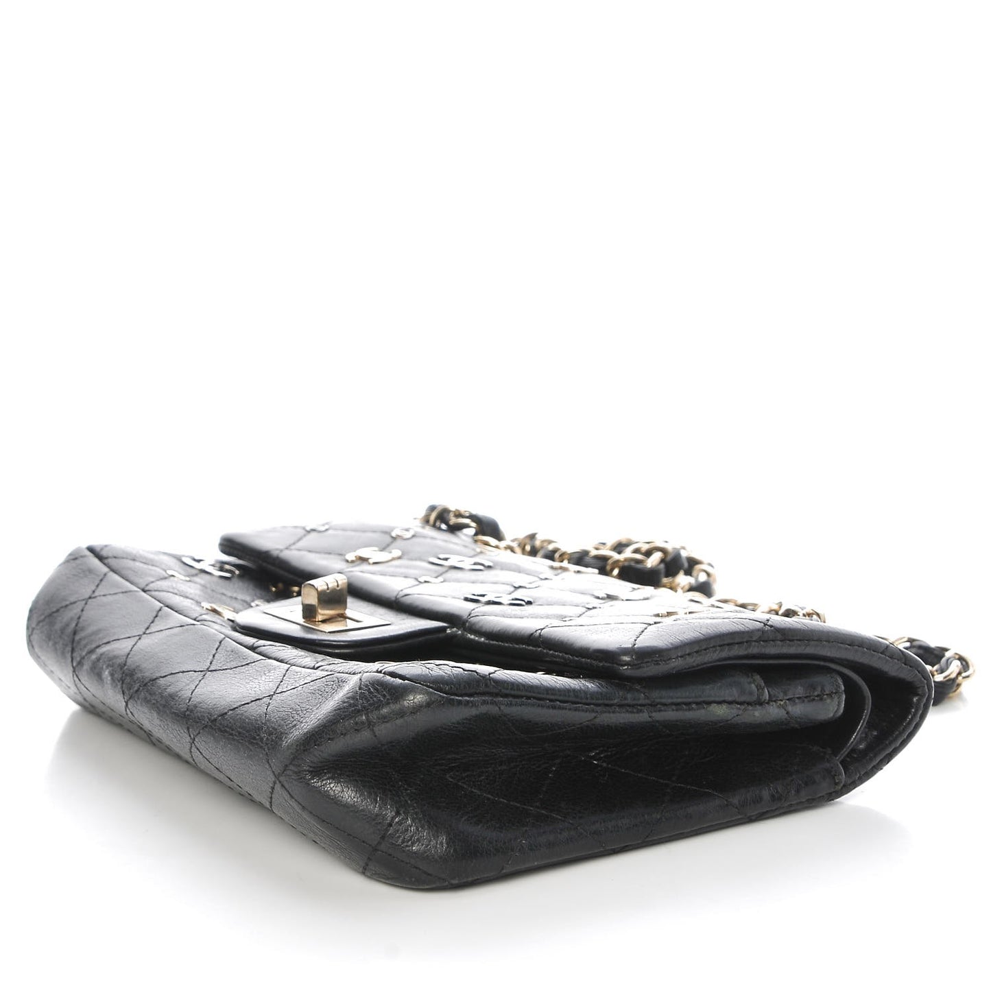 Calfskin CC Punk 2.55 Reissue 224 Flap Black