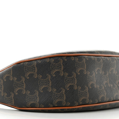 Celine Triomphe Canvas Calfskin Ava Shoulder Bag Tan 9 of 12