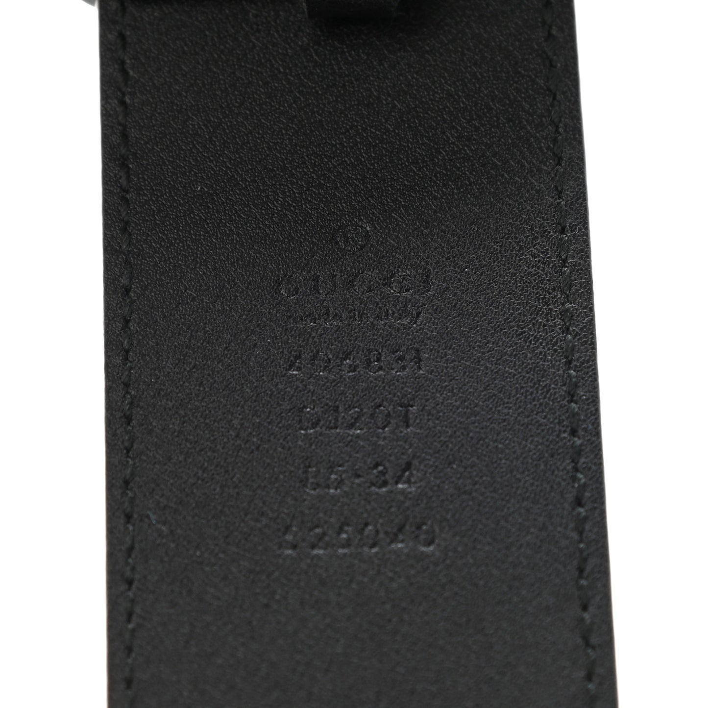 Textured Calfskin Double G 40mm Belt 85 34 Black