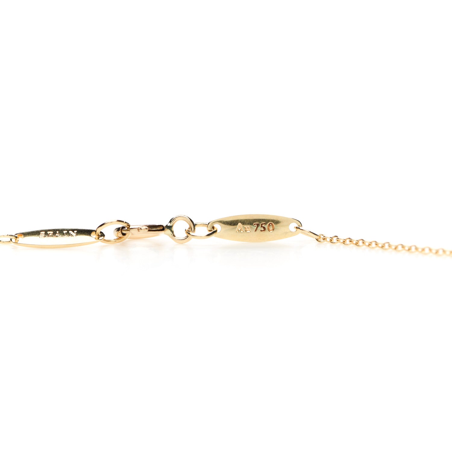 Tiffany 18K Yellow Gold Turquoise Elsa Peretti Open Heart Pendant Necklace 4 of 7