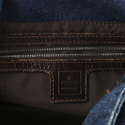 Fendi Denim Mama Baguette Blue 5 of 8