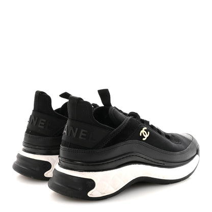 Chanel Velvet Calfskin Mixed Fibers CC Sneakers 39 Black 39 Black 5 of 10