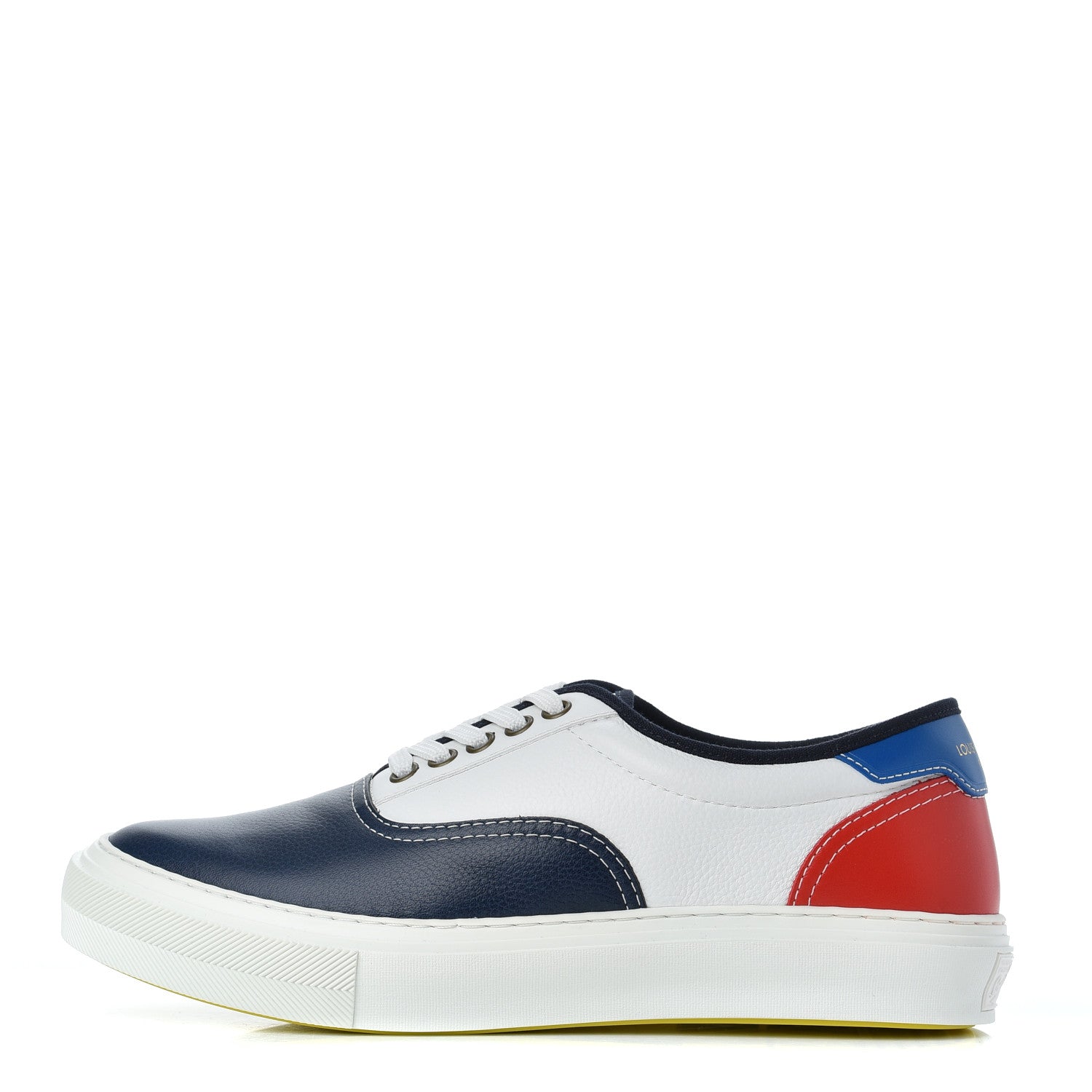 Louis Vuitton Grained Calfskin Mens Trocadero Sneakers 6.5 Navy Blue 1 of 10
