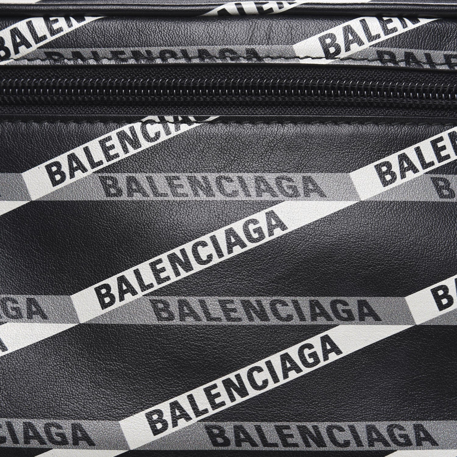 Balenciaga Smooth Calfskin Losange Monogram Explorer Belt Bag Black Grey 9 of 9