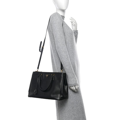 Prada Saffiano Lux Large Galleria Double Zip Black 2 of 15