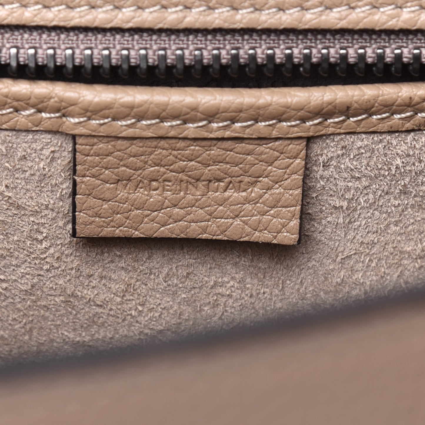 Drummed Calfskin Nano Luggage Dune