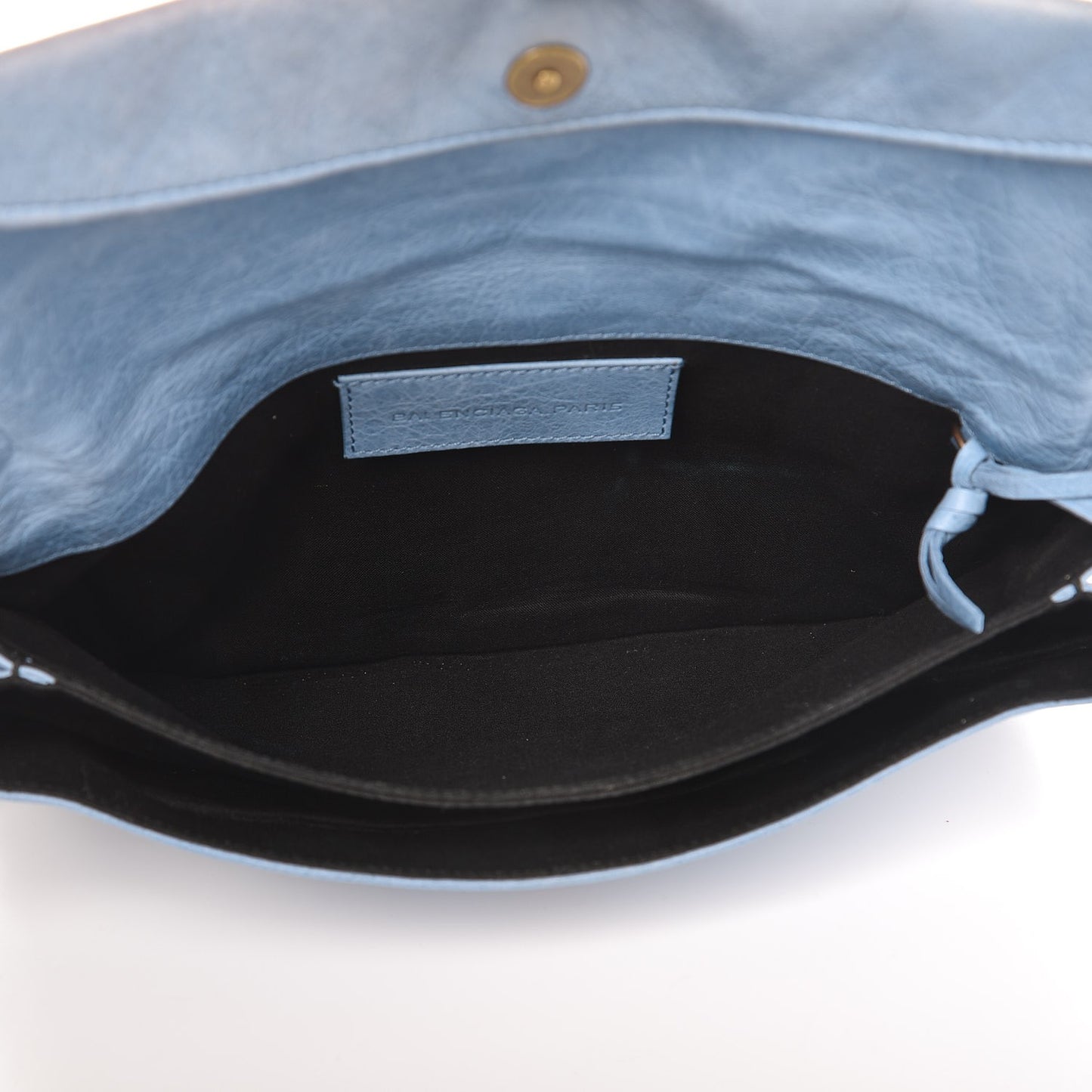Agneau Classic Hardware Envelope Clutch Atlantique