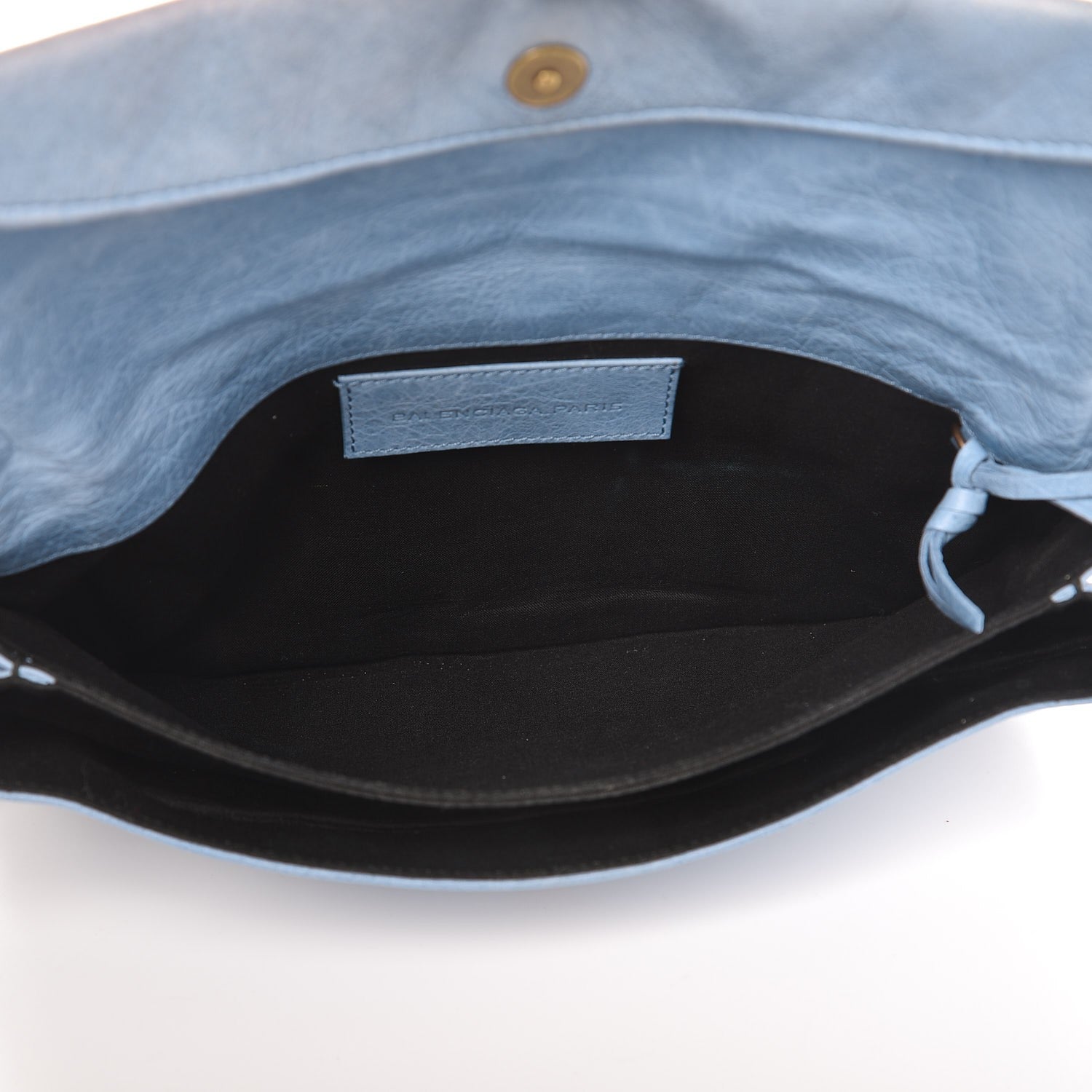 Balenciaga Agneau Classic Hardware Envelope Clutch Atlantique 5 of 11